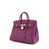 Hermes Birkin 25 cm handbag in purple Anemone Swift leather - 00pp thumbnail