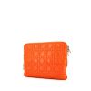 Dior pouch in orange quilted leather - 00pp thumbnail