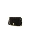 Chanel Mademoiselle shoulder bag in black quilted suede - 00pp thumbnail