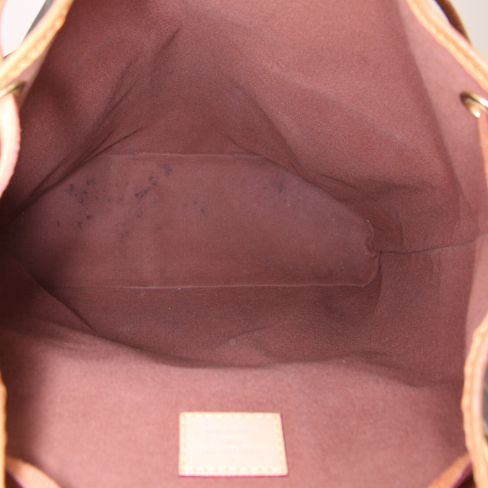 Zaino Louis Vuitton Bosphore Backpack in tela monogram marrone e pelle naturale - Detail D2