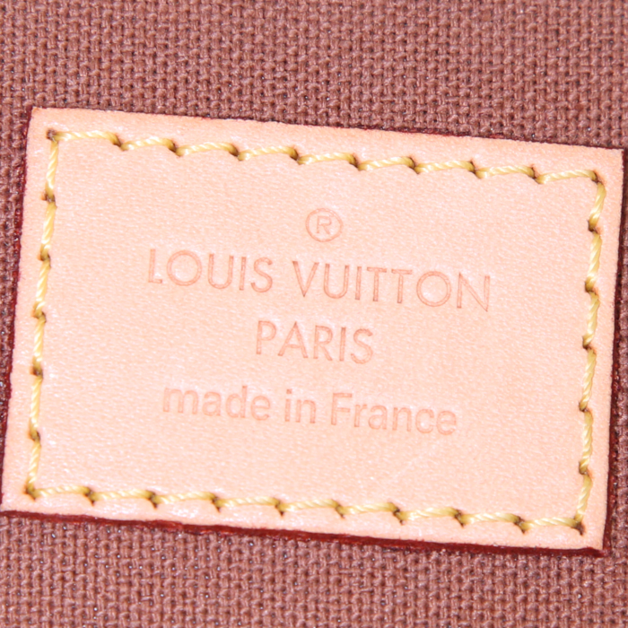 Mochila Louis Vuitton Bosphore Backpack en lona Monogram marrón y cuero natural - Detail D3