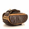 Sac à dos Louis Vuitton Bosphore Backpack en toile monogram marron et cuir naturel - Detail D4 thumbnail
