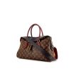 Louis Vuitton Tuileries handbag in brown monogram canvas and blue leather - 00pp thumbnail