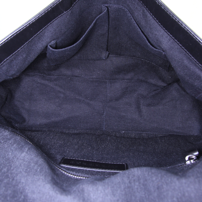 Burberry Messenger shoulder bag in brown canvas - Detail D2