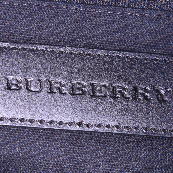 Burberry Messenger shoulder bag in brown canvas - Detail D3