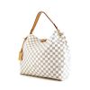 Shopping bag Louis Vuitton Graceful modello medio in tela a scacchi e pelle naturale - 00pp thumbnail