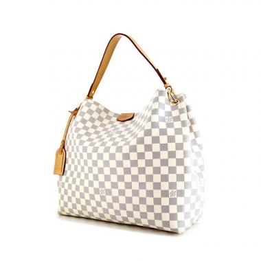 Graceful cloth handbag Louis Vuitton White in Cloth - 24984260