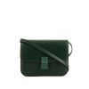 Céline Classic Box medium model shoulder bag in green box leather - 360 thumbnail