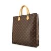Shopping bag Louis Vuitton Louis Vuitton Sac Plat in tela monogram marrone e pelle naturale - 00pp thumbnail