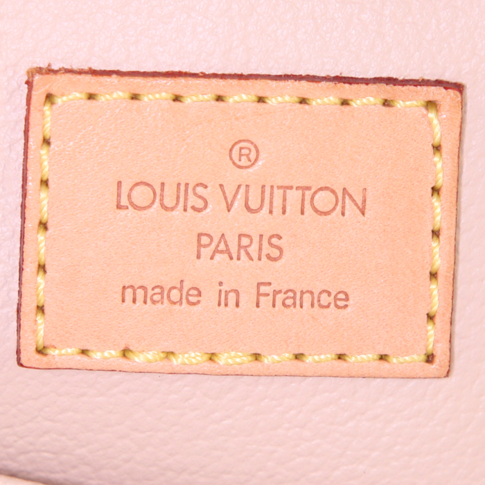 Shopping bag Louis Vuitton Louis Vuitton Sac Plat in tela monogram marrone e pelle naturale - Detail D3