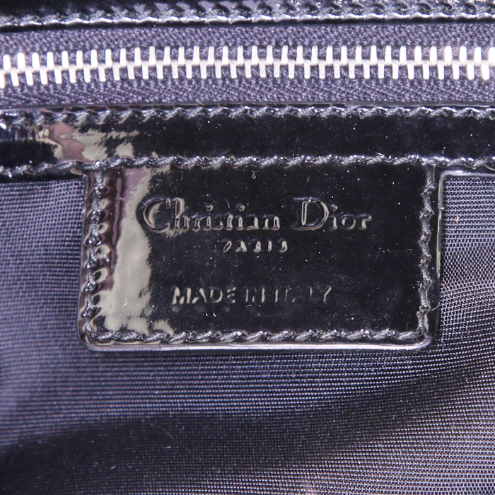 Borsa Dior Granville in pelle verniciata nera cannage - Detail D4