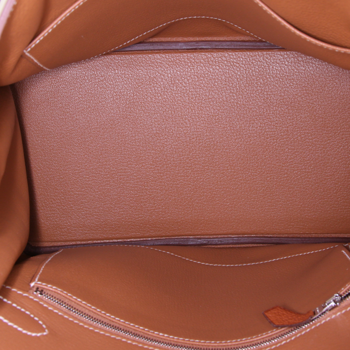 Hermes Birkin 30 cm handbag in fawn Barenia leather - Detail D2