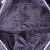 Bolso de mano Chanel en lona acolchada negra y cuero negro - Detail D2 thumbnail