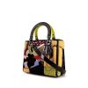 Dior Lady Dior Edition limitée Mickalene Thomas medium model handbag in black, yellow and green canvas - 00pp thumbnail