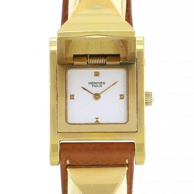 Reloj Hermes Médor de oro chapado Ref :  ME1.201 Circa  1990