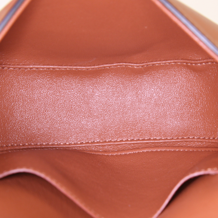 Celine Crécy small model shoulder bag in brown natural leather - Detail D2