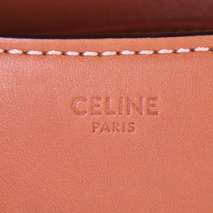 Borsa a tracolla Celine Crécy modello piccolo in pelle naturale marrone - Detail D3
