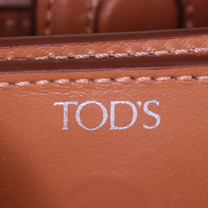 Borsa a tracolla Tod's Holly mini in pelle marrone - Detail D4