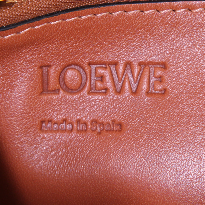 Bolso bandolera Loewe Bracelona modelo pequeño en cuero marrón - Detail D3