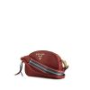 Prada shoulder bag in burgundy leather - 00pp thumbnail