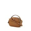 Prada Odette shoulder bag in brown leather saffiano - 00pp thumbnail