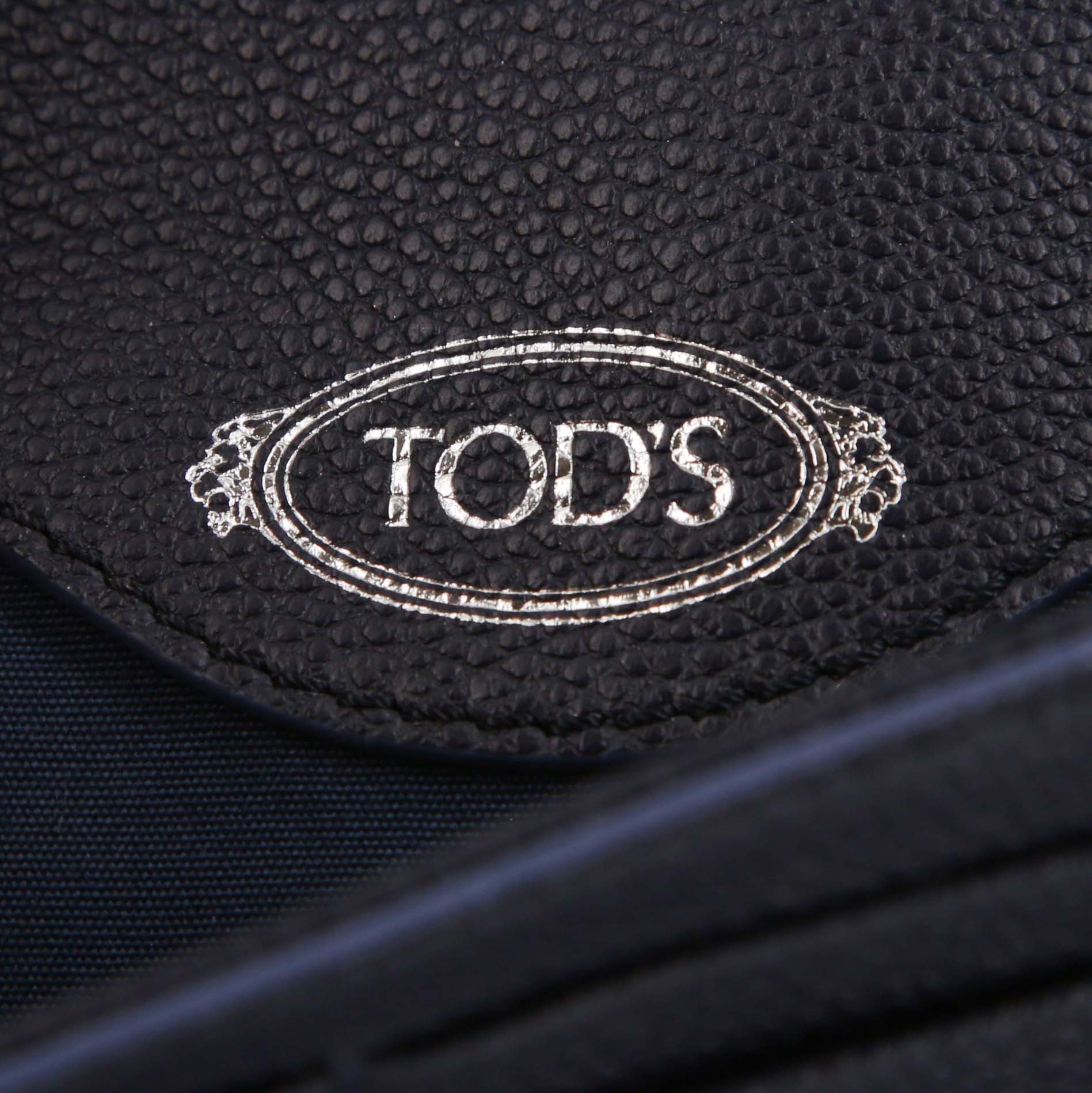 Sac bandoulière Tod's en cuir bleu - Detail D3