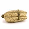 Shopping bag Bottega Veneta in pelle beige e verde kaki con motivo - Detail D4 thumbnail
