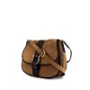 Salvatore Ferragamo shoulder bag in brown suede and chocolate brown leather - 00pp thumbnail