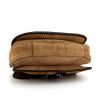 Salvatore Ferragamo shoulder bag in brown suede and chocolate brown leather - Detail D4 thumbnail