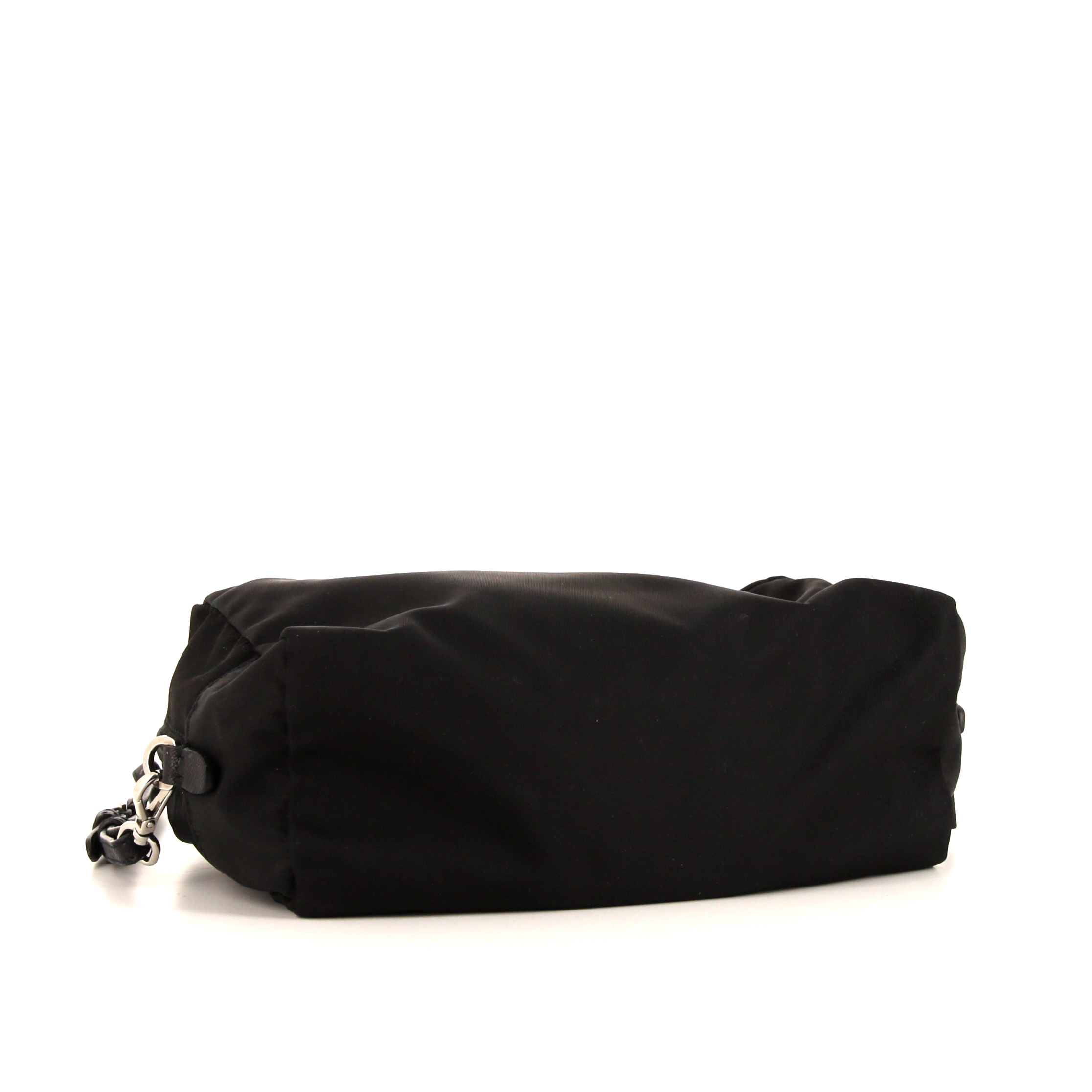 Prada pouch in canvas and black leather - Detail D4