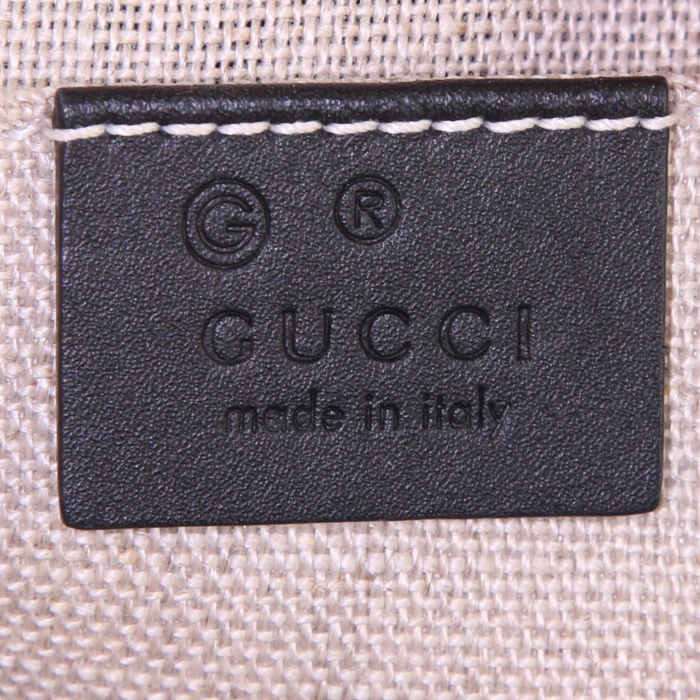 Borsa a tracolla Gucci in pelle monogram nera - Detail D4