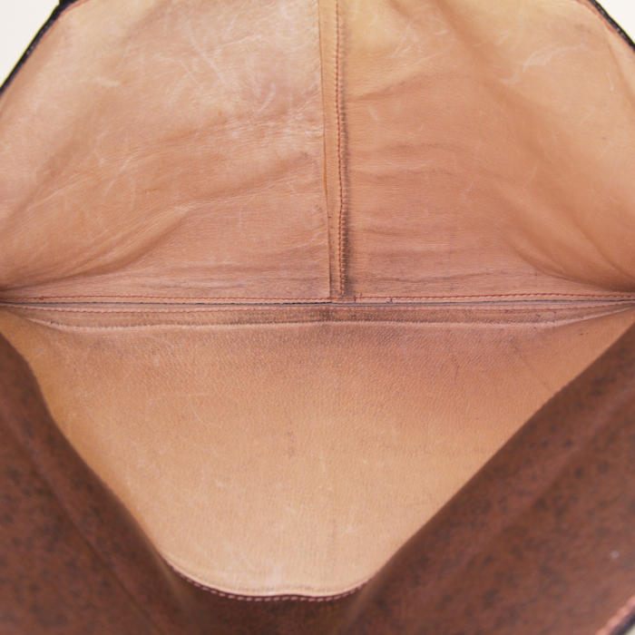 Gucci pouch in brown Pecari leather - Detail D2