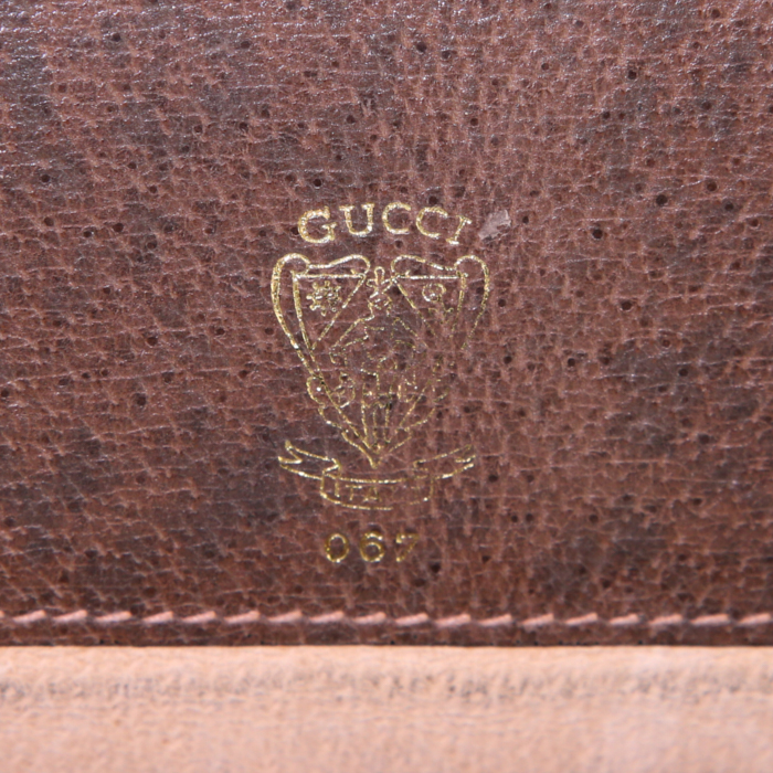 Pochette Gucci en cuir de Pecari marron - Detail D3