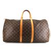 Louis Vuitton Keepall 55 cm travel bag in brown monogram canvas and natural leather - 360 thumbnail