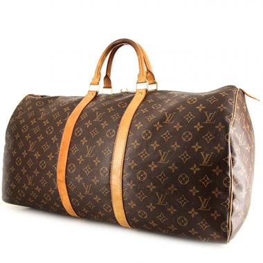 Louis Vuitton Keepall 55 Trunk Loeil Monogram Tavel Bag Duffle Auction