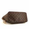 Louis Vuitton Neverfull medium model shopping bag in brown monogram canvas Idylle and natural leather - Detail D4 thumbnail
