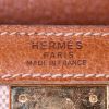 Bolso de mano Hermes Kelly 32 cm en lona beige y cuero de Pecarí color oro - Detail D4 thumbnail