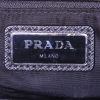 Sac à dos Prada Nylon Backpack en toile et cuir bleu-marine et noire - Detail D4 thumbnail