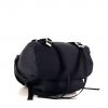 Sac à dos Prada Nylon Backpack en toile et cuir bleu-marine et noire - Detail D5 thumbnail