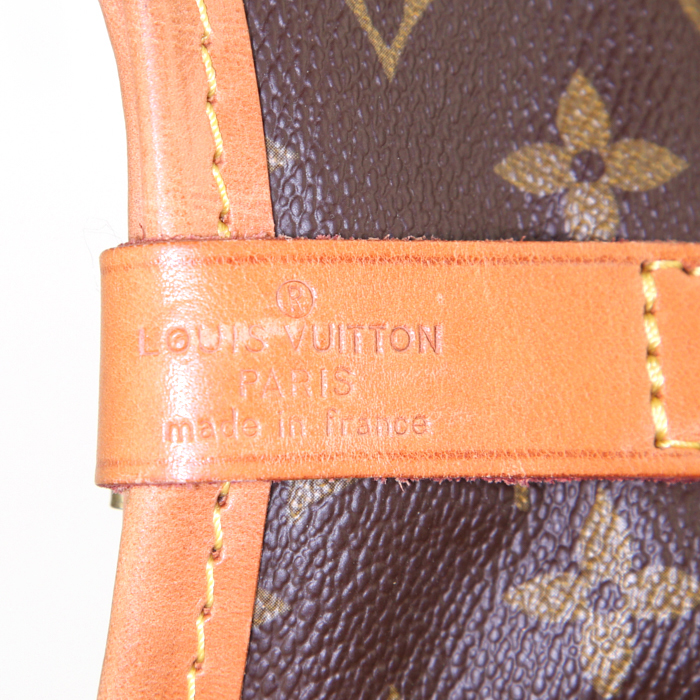 Porte-habits Louis Vuitton Porte-habits en toile monogram et cuir naturel - Detail D4
