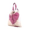 Saint Laurent handbag in beige canvas and pink leather - 00pp thumbnail