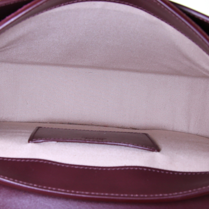 Chloé Tess shoulder bag in burgundy leather - Detail D3
