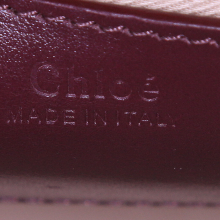 Chloé Tess shoulder bag in burgundy leather - Detail D4