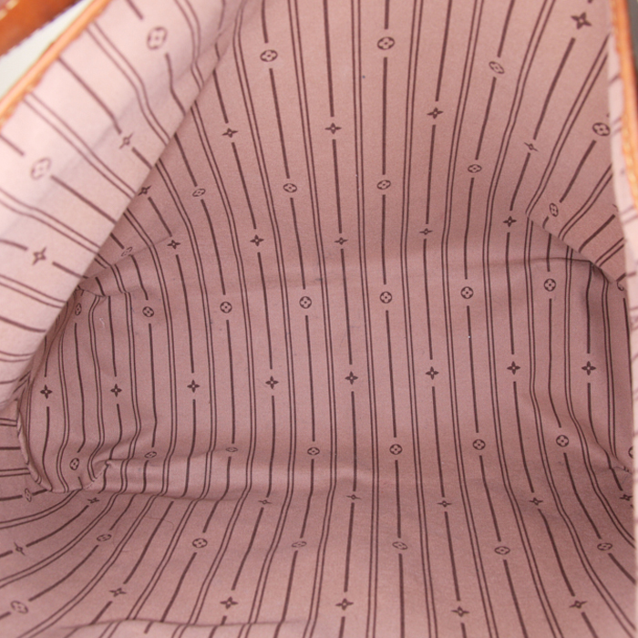 Borsa a spalla Louis Vuitton Graceful in tela monogram marrone e pelle naturale - Detail D2