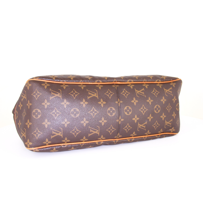 Borsa a spalla Louis Vuitton Graceful in tela monogram marrone e pelle naturale - Detail D4