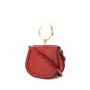 Chloé Nile shoulder bag in red leather and red suede - 00pp thumbnail