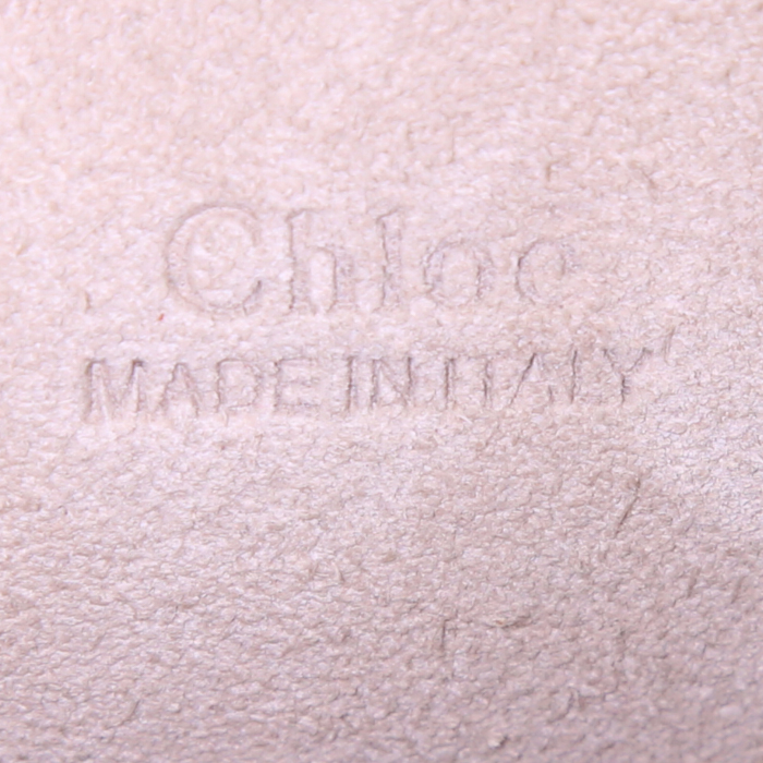 Borsa a tracolla Chloé Nile in pelle rossa e camoscio rosso - Detail D4