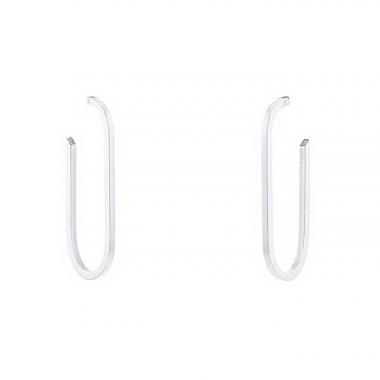 Dinh Van Maillons large model hoop earrings in white gold