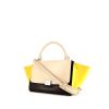 Celine Trapeze medium model handbag in beige, yellow and black tricolor leather - 00pp thumbnail
