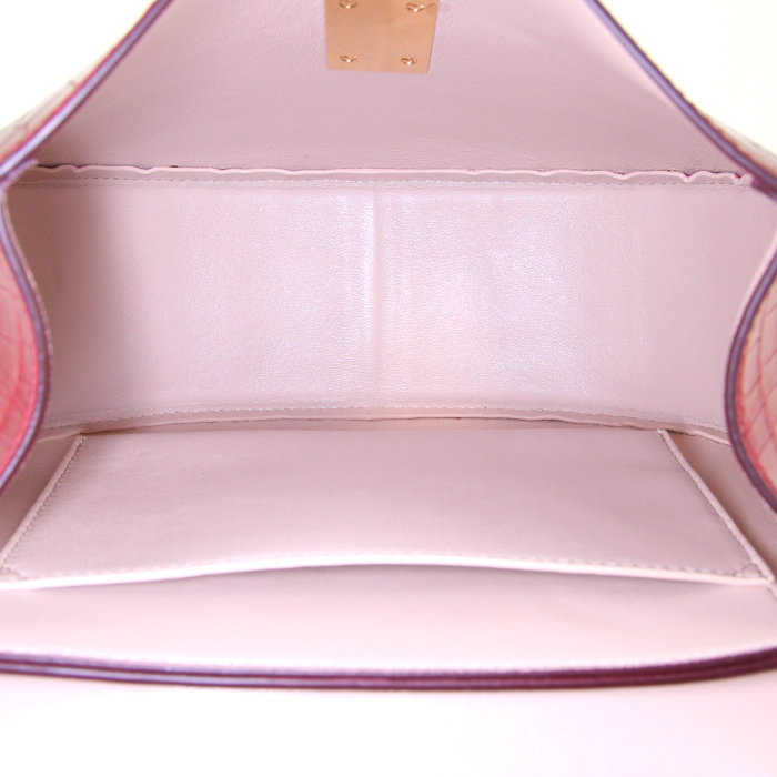 Bolso bandolera Chloé Drew en aligátor rojo - Detail D2